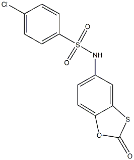 4-chloro-N-(2-oxo-1,3-benzoxathiol-5-yl)benzenesulfonamide Struktur