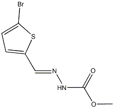 methyl 2-[(5-bromothien-2-yl)methylene]hydrazinecarboxylate Struktur