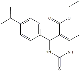 ethyl 4-(4-isopropylphenyl)-6-methyl-2-thioxo-1,2,3,4-tetrahydro-5-pyrimidinecarboxylate Struktur