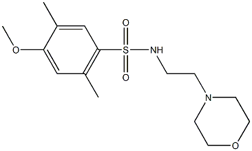 4-methoxy-2,5-dimethyl-N-[2-(4-morpholinyl)ethyl]benzenesulfonamide Struktur