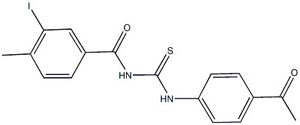 N-(4-acetylphenyl)-N'-(3-iodo-4-methylbenzoyl)thiourea Struktur