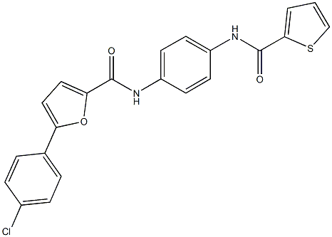 5-(4-chlorophenyl)-N-{4-[(2-thienylcarbonyl)amino]phenyl}-2-furamide Struktur