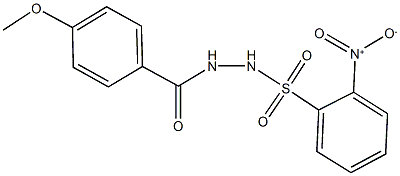 2-nitro-N'-(4-methoxybenzoyl)benzenesulfonohydrazide Struktur