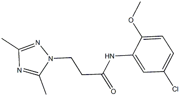 N-(5-chloro-2-methoxyphenyl)-3-(3,5-dimethyl-1H-1,2,4-triazol-1-yl)propanamide Struktur