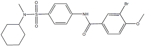 3-bromo-N-(4-{[cyclohexyl(methyl)amino]sulfonyl}phenyl)-4-methoxybenzamide Struktur