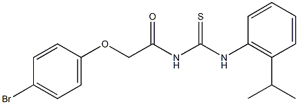 N-[(4-bromophenoxy)acetyl]-N'-(2-isopropylphenyl)thiourea Struktur