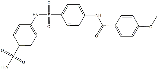 N-(4-{[4-(aminosulfonyl)anilino]sulfonyl}phenyl)-4-methoxybenzamide Struktur