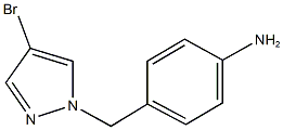 4-[(4-bromo-1H-pyrazol-1-yl)methyl]phenylamine Struktur