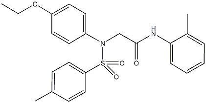 2-{4-ethoxy[(4-methylphenyl)sulfonyl]anilino}-N-(2-methylphenyl)acetamide Struktur