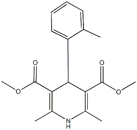 dimethyl 2,6-dimethyl-4-(2-methylphenyl)-1,4-dihydro-3,5-pyridinedicarboxylate Struktur