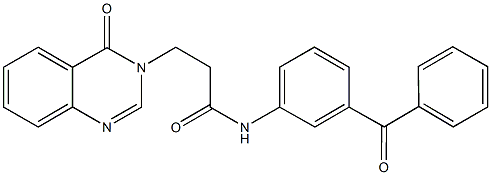 N-(3-benzoylphenyl)-3-(4-oxo-3(4H)-quinazolinyl)propanamide Struktur