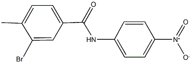 3-bromo-N-{4-nitrophenyl}-4-methylbenzamide Struktur