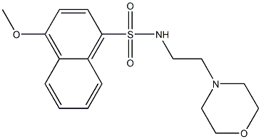 4-methoxy-N-[2-(4-morpholinyl)ethyl]-1-naphthalenesulfonamide Struktur