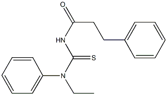 N-ethyl-N-phenyl-N'-(3-phenylpropanoyl)thiourea Struktur