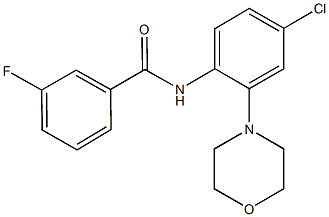 N-[4-chloro-2-(4-morpholinyl)phenyl]-3-fluorobenzamide Struktur