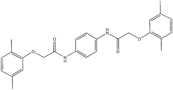 2-(2,5-dimethylphenoxy)-N-(4-{[(2,5-dimethylphenoxy)acetyl]amino}phenyl)acetamide Struktur