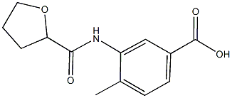 4-methyl-3-[(tetrahydro-2-furanylcarbonyl)amino]benzoic acid Struktur