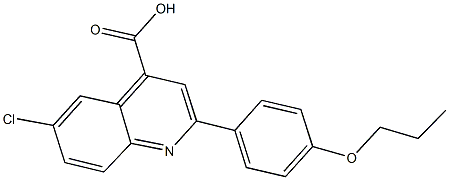 6-chloro-2-(4-propoxyphenyl)-4-quinolinecarboxylic acid Struktur