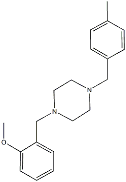 methyl 2-{[4-(4-methylbenzyl)-1-piperazinyl]methyl}phenyl ether Struktur