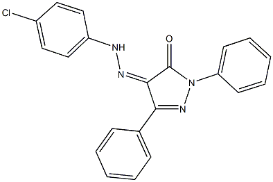 1,3-diphenyl-1H-pyrazole-4,5-dione 4-[(4-chlorophenyl)hydrazone] Struktur