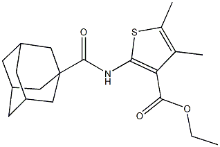 ethyl 2-[(1-adamantylcarbonyl)amino]-4,5-dimethyl-3-thiophenecarboxylate Struktur