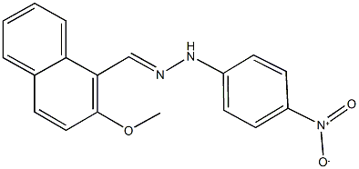 2-methoxy-1-naphthaldehyde {4-nitrophenyl}hydrazone Struktur