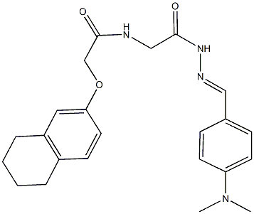 N-(2-{2-[4-(dimethylamino)benzylidene]hydrazino}-2-oxoethyl)-2-(5,6,7,8-tetrahydro-2-naphthalenyloxy)acetamide Struktur