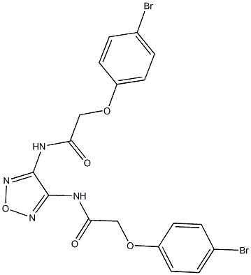 2-(4-bromophenoxy)-N-(4-{[(4-bromophenoxy)acetyl]amino}-1,2,5-oxadiazol-3-yl)acetamide Struktur