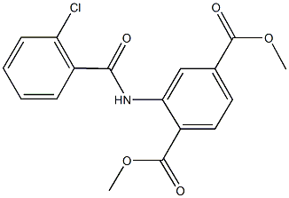 dimethyl 2-[(2-chlorobenzoyl)amino]terephthalate Struktur