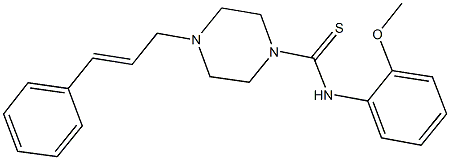 4-cinnamyl-N-(2-methoxyphenyl)-1-piperazinecarbothioamide Struktur