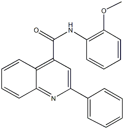 N-(2-methoxyphenyl)-2-phenyl-4-quinolinecarboxamide Struktur