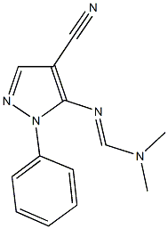 N'-(4-cyano-1-phenyl-1H-pyrazol-5-yl)-N,N-dimethylimidoformamide Struktur