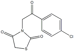 3-[2-(4-chlorophenyl)-2-oxoethyl]-1,3-thiazolidine-2,4-dione Struktur