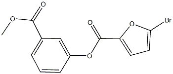 3-(methoxycarbonyl)phenyl 5-bromo-2-furoate Struktur