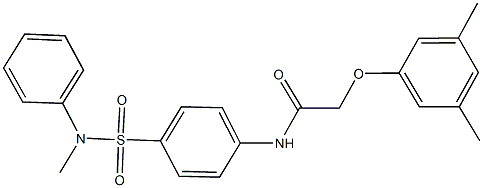 2-(3,5-dimethylphenoxy)-N-{4-[(methylanilino)sulfonyl]phenyl}acetamide Struktur