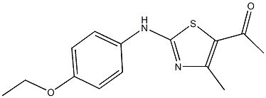 1-[2-(4-ethoxyanilino)-4-methyl-1,3-thiazol-5-yl]ethanone Struktur