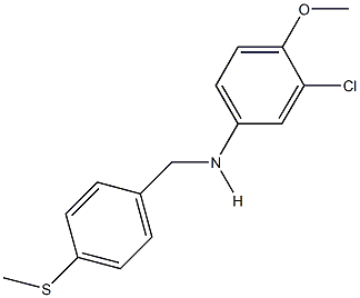 N-(3-chloro-4-methoxyphenyl)-N-[4-(methylsulfanyl)benzyl]amine Struktur