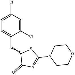 5-(2,4-dichlorobenzylidene)-2-(4-morpholinyl)-1,3-thiazol-4(5H)-one Struktur