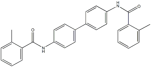 2-methyl-N-{4'-[(2-methylbenzoyl)amino][1,1'-biphenyl]-4-yl}benzamide Struktur