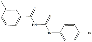 N-(4-bromophenyl)-N'-(3-methylbenzoyl)thiourea Struktur