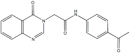 N-(4-acetylphenyl)-2-(4-oxo-3(4H)-quinazolinyl)acetamide Struktur