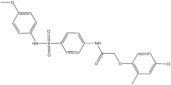 2-(4-chloro-2-methylphenoxy)-N-{4-[(4-methoxyanilino)sulfonyl]phenyl}acetamide Struktur