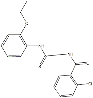 N-(2-chlorobenzoyl)-N'-(2-ethoxyphenyl)thiourea Struktur