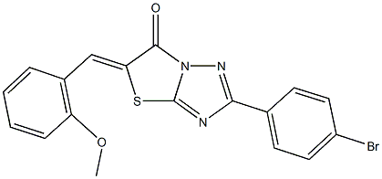 2-(4-bromophenyl)-5-(2-methoxybenzylidene)[1,3]thiazolo[3,2-b][1,2,4]triazol-6(5H)-one Struktur