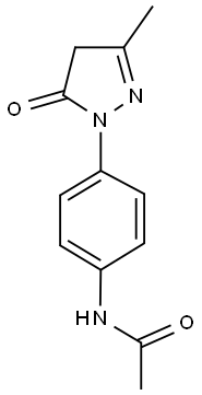 N-[4-(3-methyl-5-oxo-4,5-dihydro-1H-pyrazol-1-yl)phenyl]acetamide Struktur