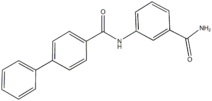 N-[3-(aminocarbonyl)phenyl][1,1'-biphenyl]-4-carboxamide Struktur