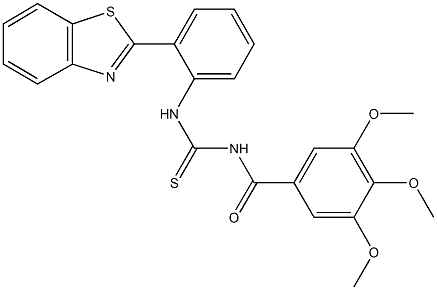 N-[2-(1,3-benzothiazol-2-yl)phenyl]-N'-(3,4,5-trimethoxybenzoyl)thiourea Struktur