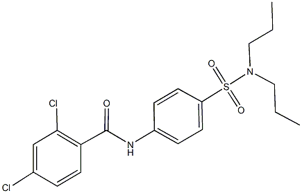 2,4-dichloro-N-{4-[(dipropylamino)sulfonyl]phenyl}benzamide Struktur