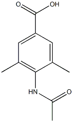 4-(acetylamino)-3,5-dimethylbenzoic acid Struktur