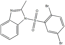 1-[(2,5-dibromophenyl)sulfonyl]-2-methyl-1H-benzimidazole Struktur